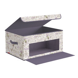 VAL LV-BOX-DDL Короб стеллажный с откидной стенкой, с крышкой, 58*32*28 см, LAVANDE, шт