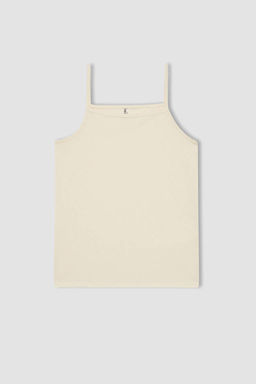 Укороченный свитшот с круглым вырезом с принтом для девочек, майка с ремешками, комплект из 2 предметов - Defacto фото 7