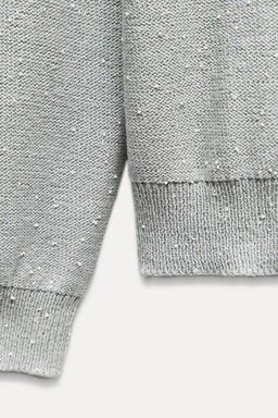 BEADED KNIT SWEATER - Zara фото 5