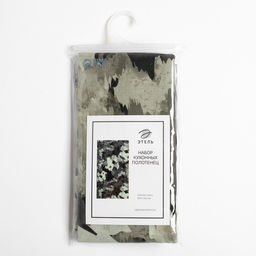 Набор кухонных полотенец Этель Real hero, 40х73 см-2шт, 100% хлопок, репс 210 г/м2  фото 5