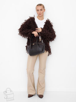 Сумка женская кожаная 2346-2Y coffee Polina&Eiterou в Новосибирске