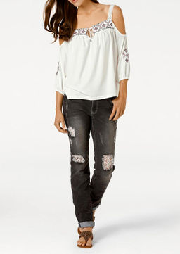 Блузка, экрю - Linea tesini фото 3