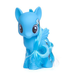 Пони с расческой 11,5*7 см, ГОЛУБАЯ, в прозрачной коробочке - Junfa toys фото 2