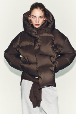 WATER-REPELLENT AND WINDPROOF DOWN JACKET WITH HOODIE - Zara фото 2