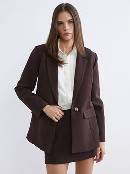 Krep Kad?n Blazer Ceket