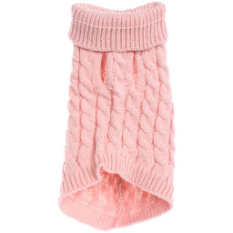 Кофта - свитер для мелких пород собак и кошек "BRO Style ", косички, цвет розовый, р S