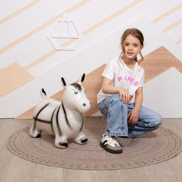 Попрыгун ZABIAKA Зебра, 55?29?50 см, белый фото 5