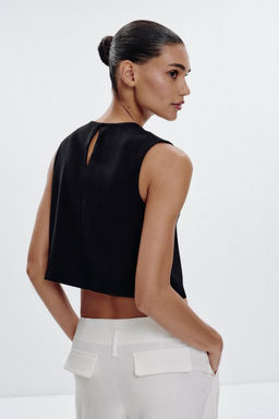 GOLD BUTTON CROSSOVER TOP - Zara фото 4