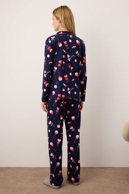 Ekru %100 Pamuklu Kalpli Orme Pijama Tak?m? THMAW25PT00141 - Trendyolmilla фото 8