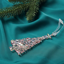 Цена за 2 шт. Ёлочная игрушка Зимнее волшебство. Елочка воздушная, 135.5 см, сиреневый перелив фото 7