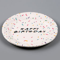 Тарелка бумажная Happy birthday, 18 см, в наборе 6 штук - Страна карнавалия фото 3