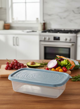 Цена за 2 шт. Контейнер прямоугольный "Романо" 1,6л серо-голубой С852СГОЛ