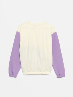 Bisiklet Yaka Bask?l? K?z ?ocuk Sweatshirt - Waikiki фото 2