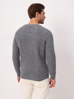 Джемпер мужской CASINO c129-полосы 3D (м.серый)  фото 8