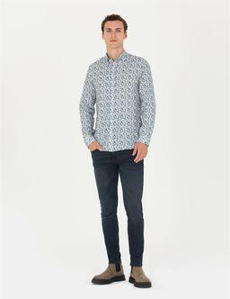 Petrol Slim Fit Uzun Kollu G_mlek - Pierre cardin фото 4