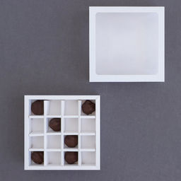 Цена за 5 шт. Коробка для конфет, белая, 17,5 х 17,5 х 4 см - Simaland фото 3
