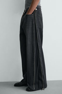 JEANS FLARE FIT CREMALLERAS / Carb?n - Zara фото 6