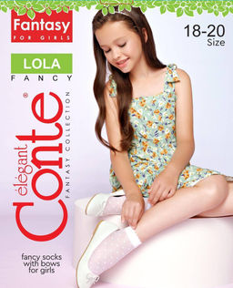 Цена за 2 пары CONTE Носки с рисунком сердечки LOLA bianco - Conte elegant фото 3