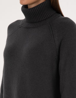 Antrasit Comfort Fit Y_n Kar___ml_ Bal_k__ Yaka Kazak - Pierre cardin фото 7