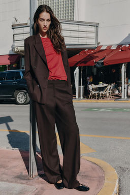 DOUBLE-BREASTED BLAZER WITH SHOULDER PADS - Zara фото 14