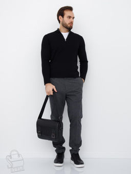 Портфель мужской кожаный 6997-1Z black Zinimsk