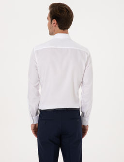 Beyaz Slim Fit Uzun Kollu Basic G_mlek - Cacharel фото 5