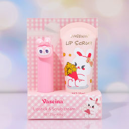 Набор клубничный: скраб для губ и вазелин для губ - Simaland фото 3