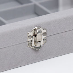 Шкатулка бархат для браслетов Серый туман 5х20х28 см - Simaland фото 3