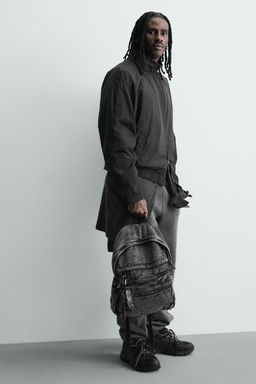 WASHED-EFFECT DENIM BACKPACK - Zara фото 10