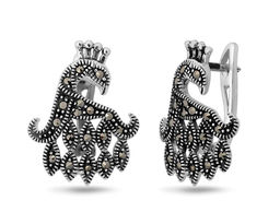 Серьги, марказит, SL-AGA900