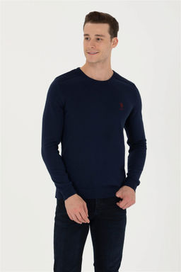 U. S. Polo Assn / Мужской темно-синий базовый свитер - U.s. polo assn фото 8