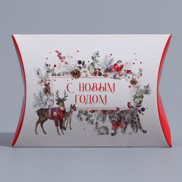 Цена за 5 шт. Коробка подарочная новогодняя складная «С Новым годом», 19×14×4 см