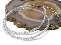 Чокер из циркона шарик гр.3мм цв.хрусталь хамелеон, 39см