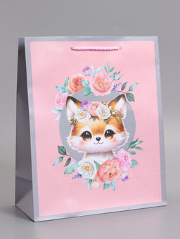 Цена за 2 шт. Пакет подарочный ламинированный «Милый котик», 26×12×32 см