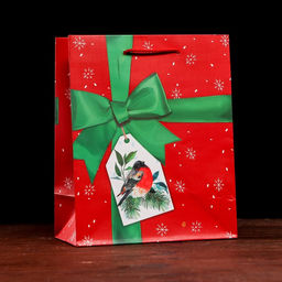 Цена за 2 шт. Пакет подарочный Бант, 18 х 22,3 х 10 см - Simaland фото 3