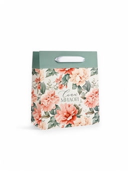 Цена за 2 шт. Пакет ламинированный двухсторонний Самой милой, цветы, ML 23?27?11.5 см