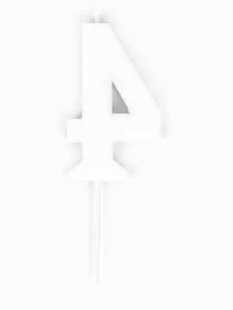 Цена за 3 шт. Свеча для торта «Лего» цифра 4