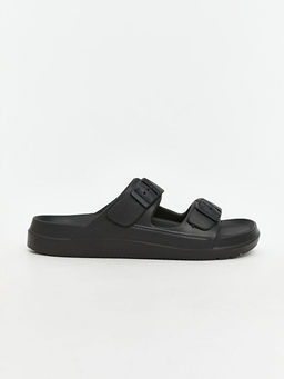 Deri G?r?n?ml? ?ift Bantl? Erkek Terlik