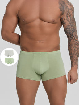 Трусы боксеры мужские в наборе, 2 шт пыльная оливка +сталь 411122-2