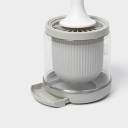 Ёршик для унитаза SAVANNA, настенный, силиконовый, с ёмкостью для моющего средства, 10.5×10.5×41 см, белый