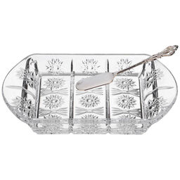 Масленка "MUZA" "MUZA CRYSTAL"+ нож 17*11*9 см, арт. 195-129, 195-174