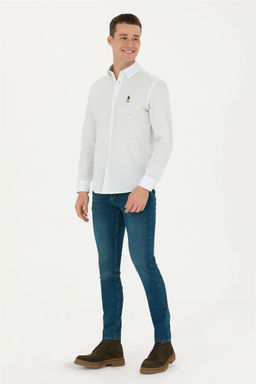 U. S. Polo Assn / Мужская зеленая рубашка с длинным рукавом - U.s. polo assn фото 4