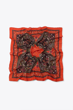 PRINTED SCARF WITH SILK - Zara фото 5