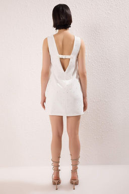 TRENDYOLMILLA Siyah Parlak Tas Baskl? Super Mini Elbise TPRAW25EL00192 фото 18