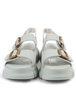 08-PEAG61-3 LT. GREEN Босоножки женские (натуральная кожа)