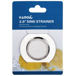 Пробка-сетка для раковины из нержавеющей стали Сетка №1 д6,3см, h1,4см, на картоне (внутренний д4см) (Китай) - Домашняя Мода фото 3