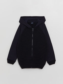 Kap??onlu Basic Uzun Kollu Erkek ?ocuk Triko H?rka