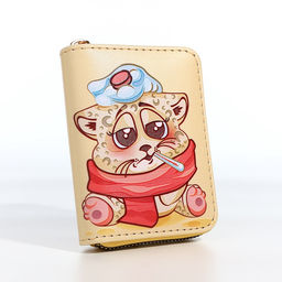 Кошелёк на молнии «Кот», маленький, детский, жёлтый