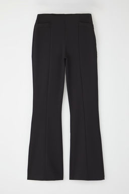 TRENDYOLMILLA Siyah Arka Beli Lastikli Esnek Flare Dokuma Pantolon TWOSS25PL00007 фото 8