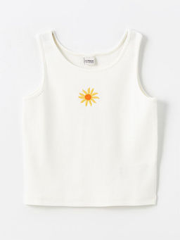 U Yaka ?i?ekli K?z ?ocuk Atlet